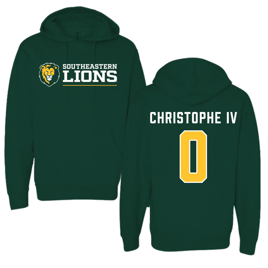 Southeastern Louisiana University Football Forest Green Hoodie  - #0 Herman Christophe IV