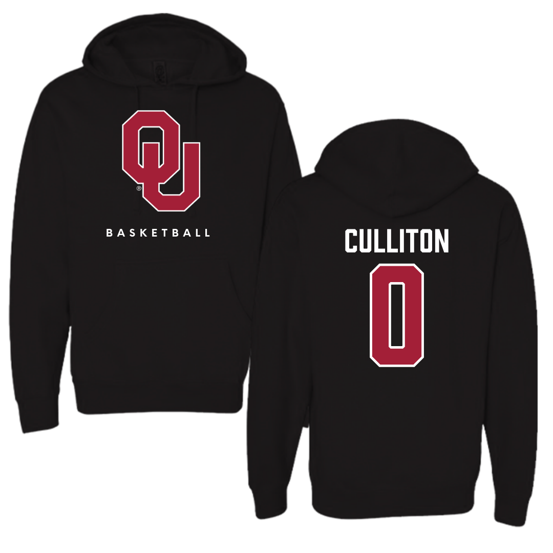 Sudadera con capucha negra de baloncesto de la Universidad de Oklahoma - Beatrice Culliton