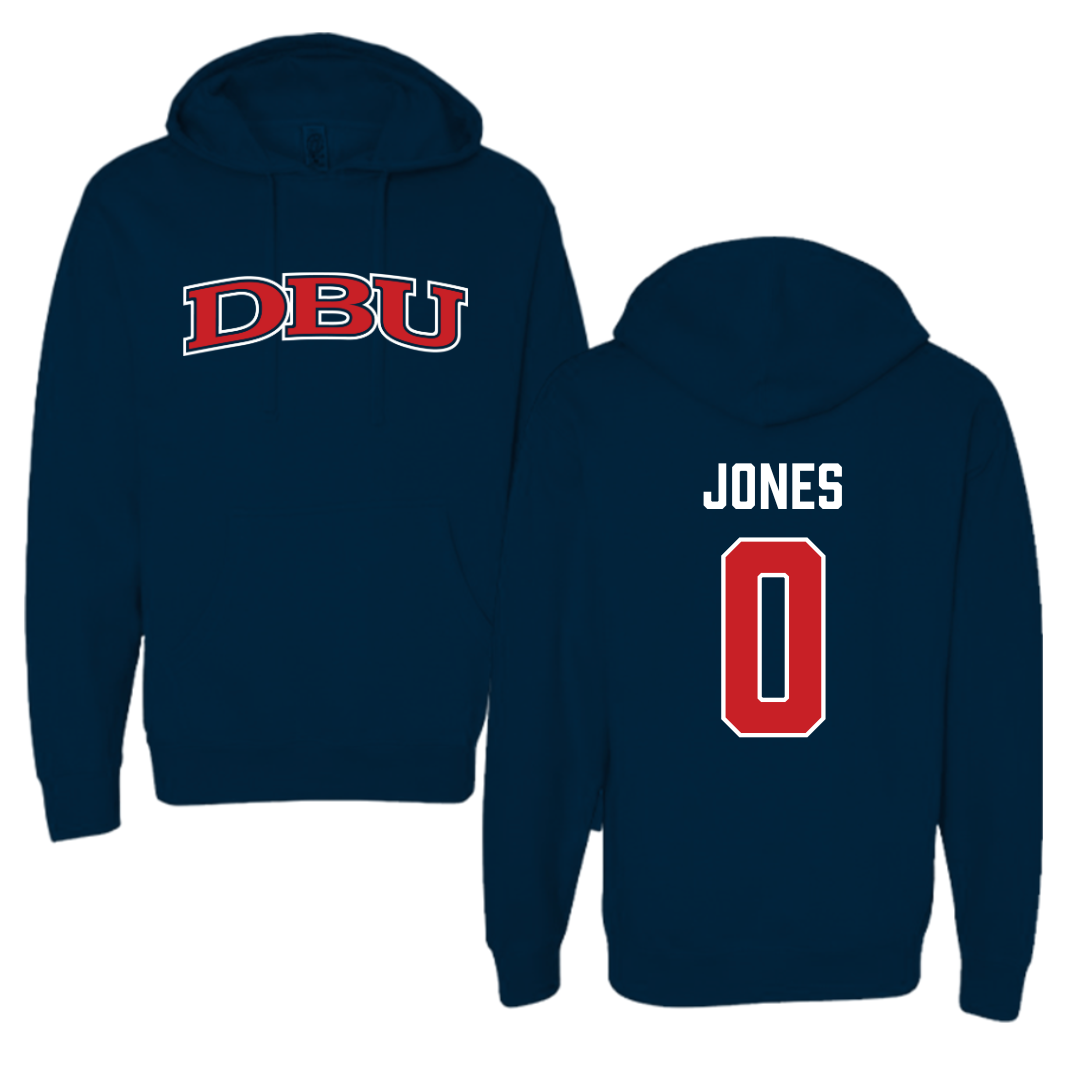 Dallas Baptist University Soccer Navy Hoodie  - #0 Samantha Jones