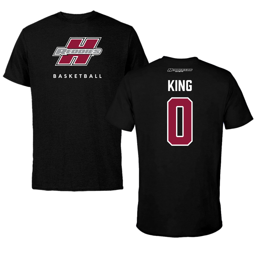 Henderson State University Basketball Black Tee  - Clarence King