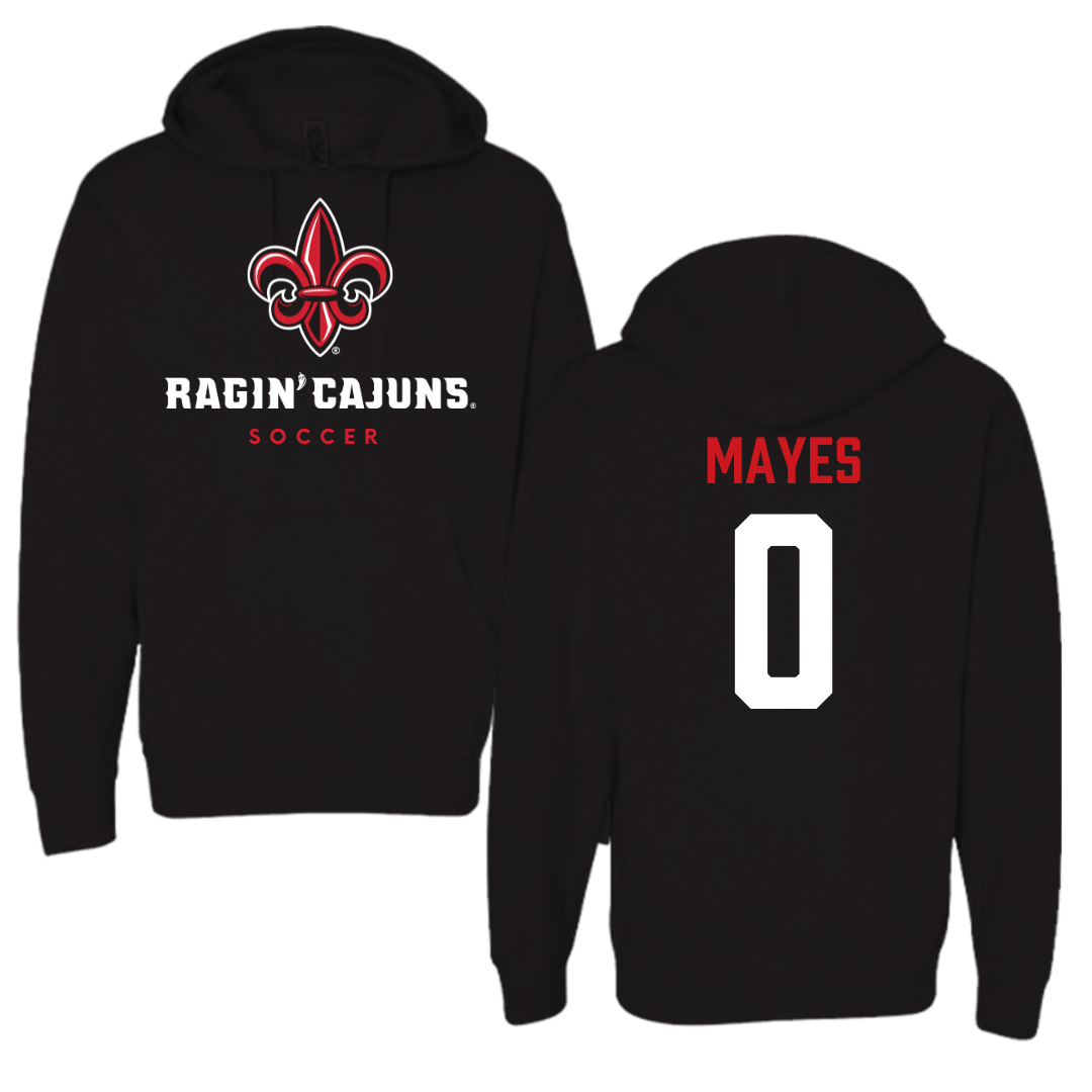 University of Louisiana at Lafayette Soccer Black Hoodie  - #0 Natalie Mayes