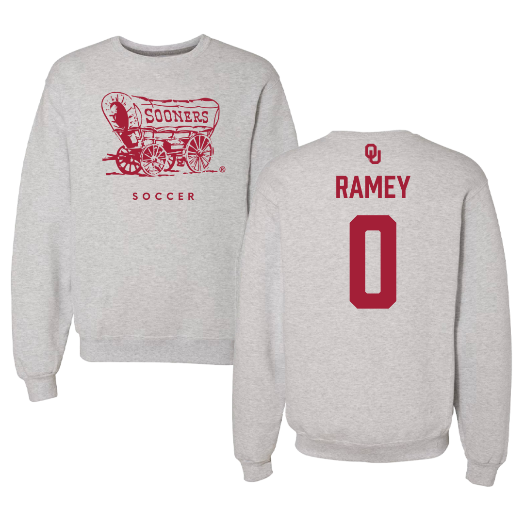 University of Oklahoma Soccer Gray Crewneck  - Olivia Ramey