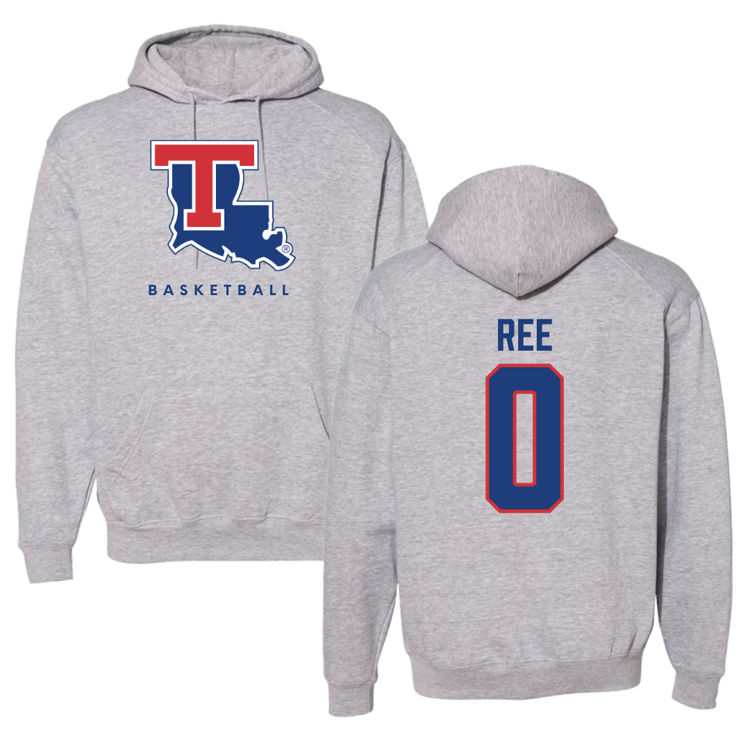 Louisiana Tech University Basketball Gray Hoodie  - #0 Devin Ree