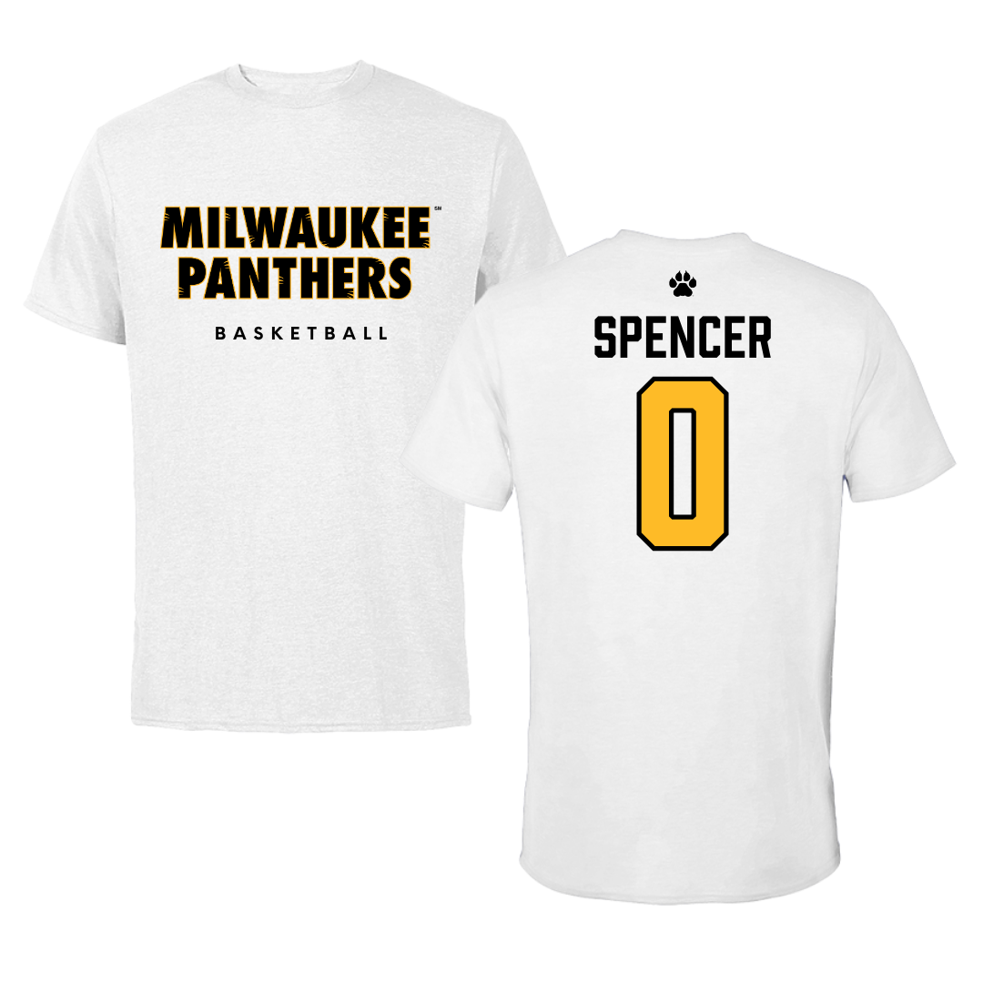 University of Wisconsin-Milwaukee Basketball White Tee  - Pierce Spencer
