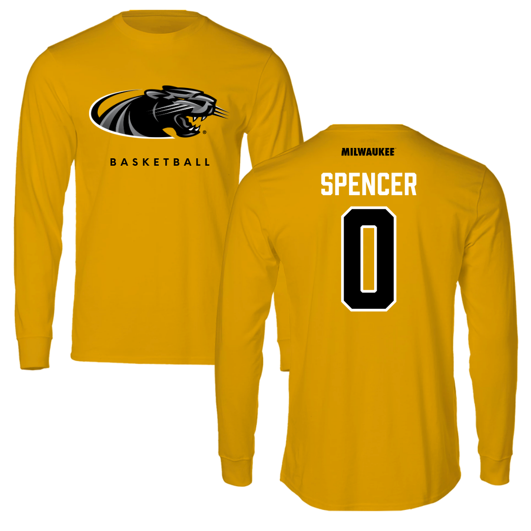 University of Wisconsin-Milwaukee Basketball Gold Long Sleeve  - Pierce Spencer