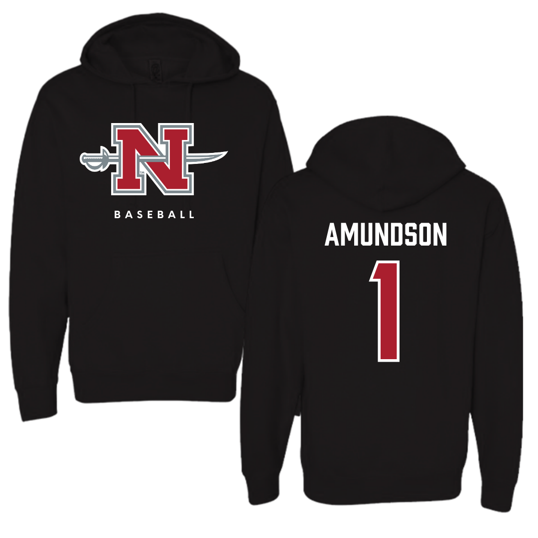 Nicholls State University Baseball Black Hoodie  - #1 Kaden Amundson