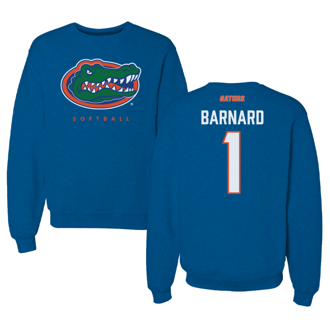 University of Florida Softball Blue Mascot Crewneck - #1 Brooke Barnard