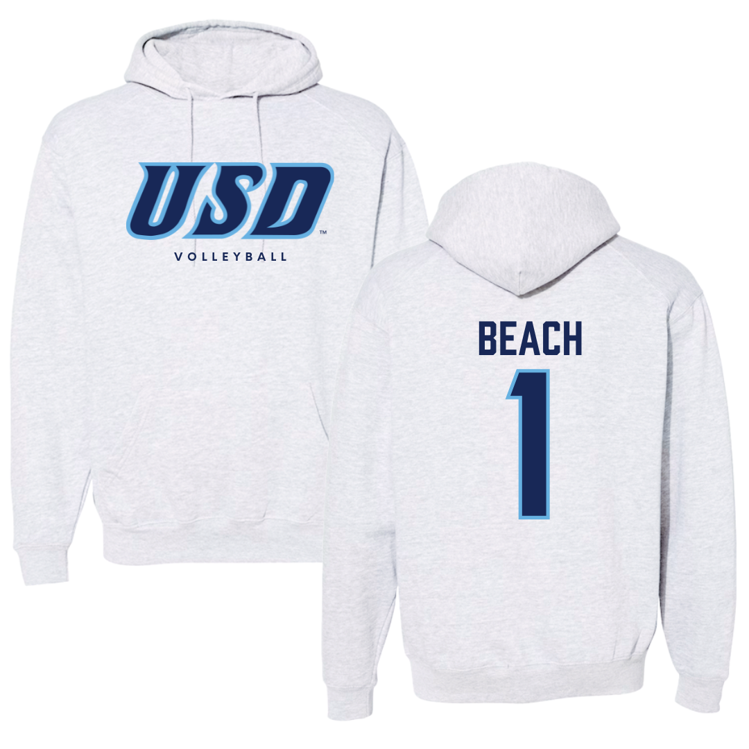 University of San Diego Volleyball Gray Hoodie  - #1 Neomi Beach