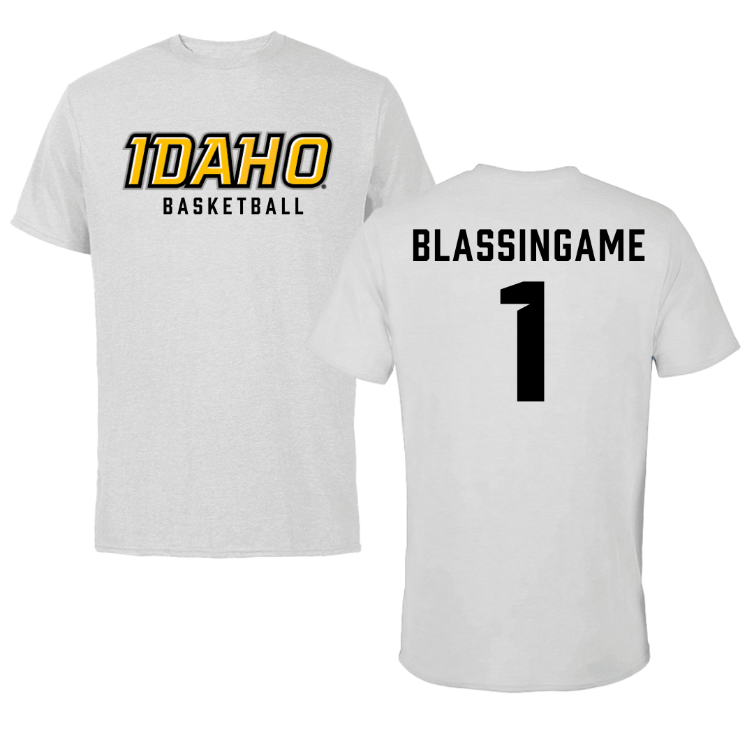 University of Idaho Basketball Gray Tee - #1 Trevon Blassingame