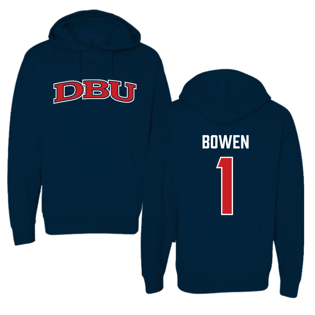 Dallas Baptist University Soccer Navy Hoodie  - #1 Breanna Bowen