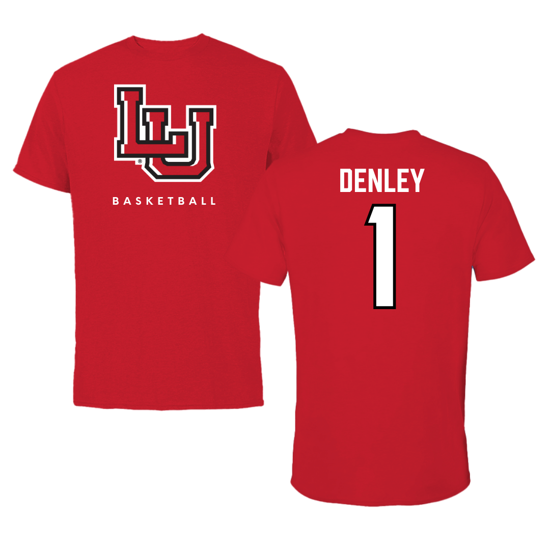 Lamar University Basketball Red Tee  - #1 Jacei Denley