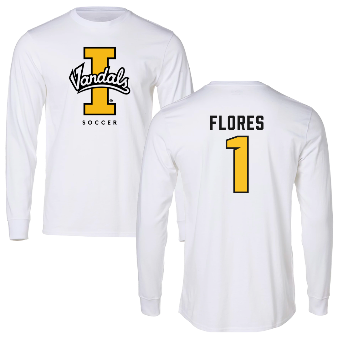 University of Idaho Soccer White Vandals Long Sleeve - #1 Paula Flores