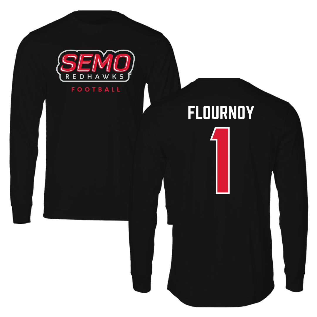 Southeast Missouri State University Football Black Long Sleeve  - #1 Ryan Flournoy