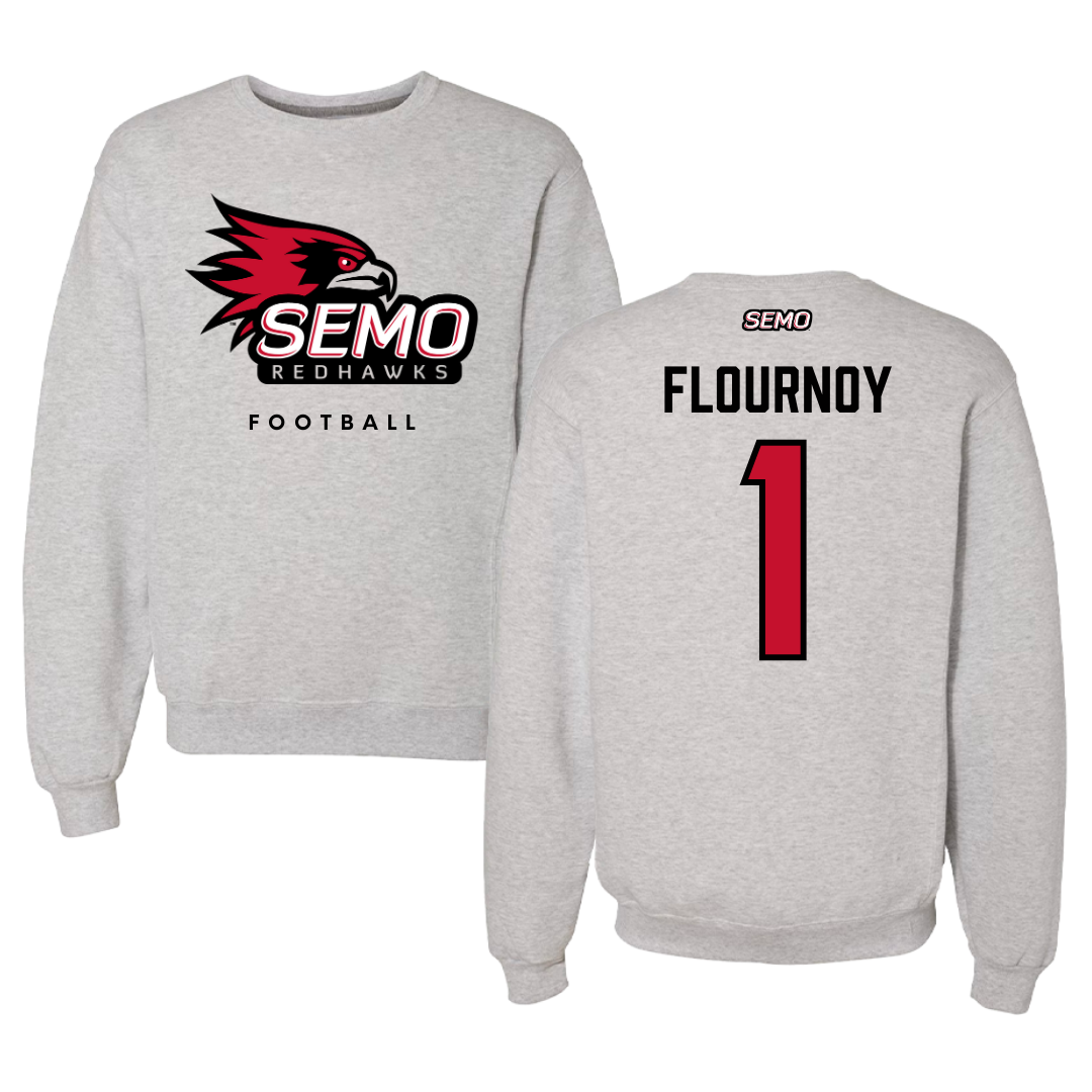 Southeast Missouri State University Football Gray Crewneck  - #1 Ryan Flournoy