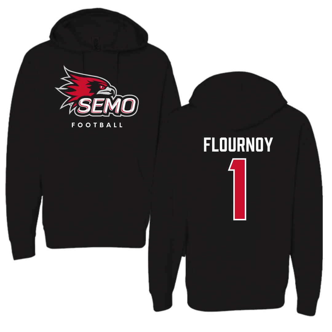 Southeast Missouri State University Football Black Hoodie  - #1 Ryan Flournoy