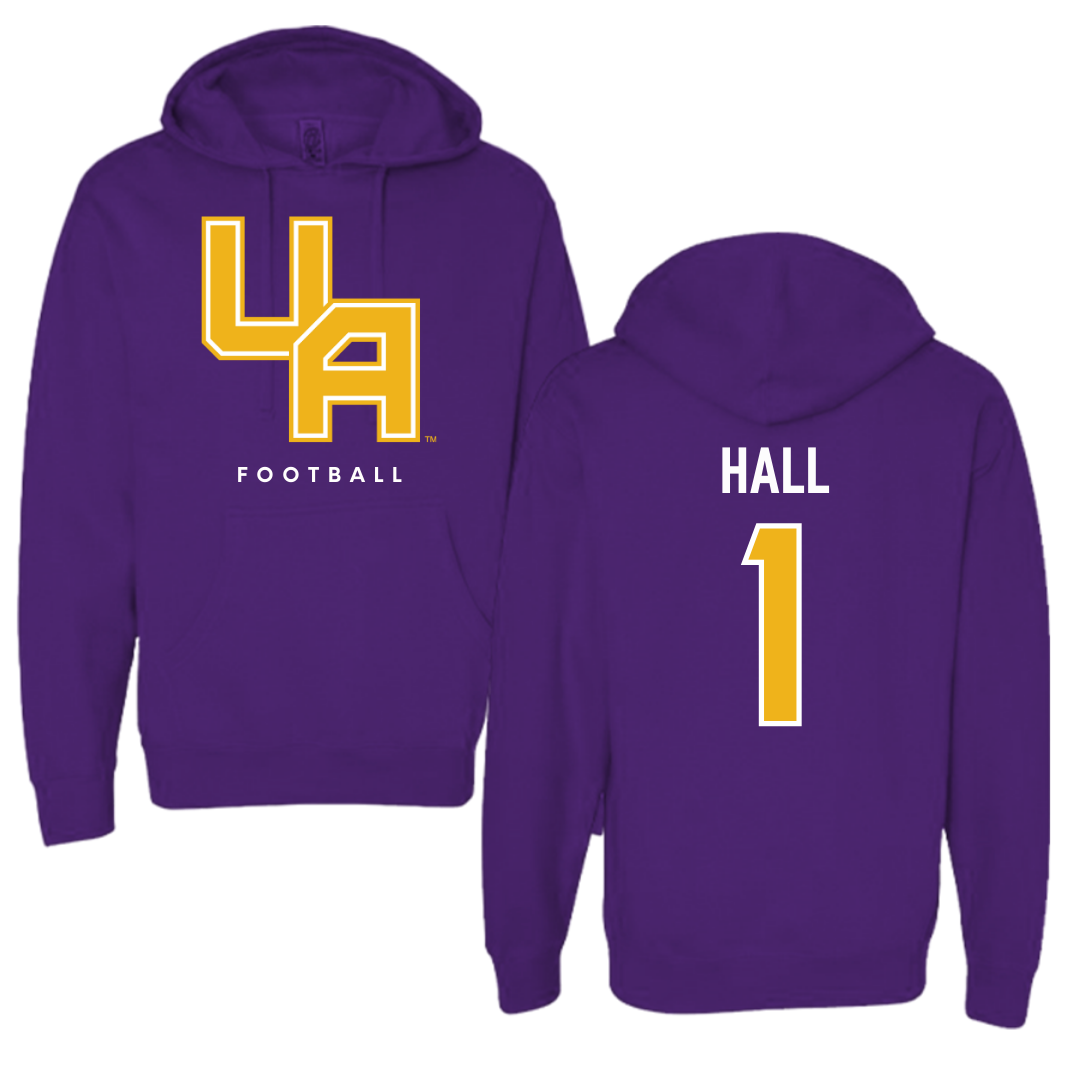 University at Albany Football Purple Hoodie  - #1 Aamir Hall
