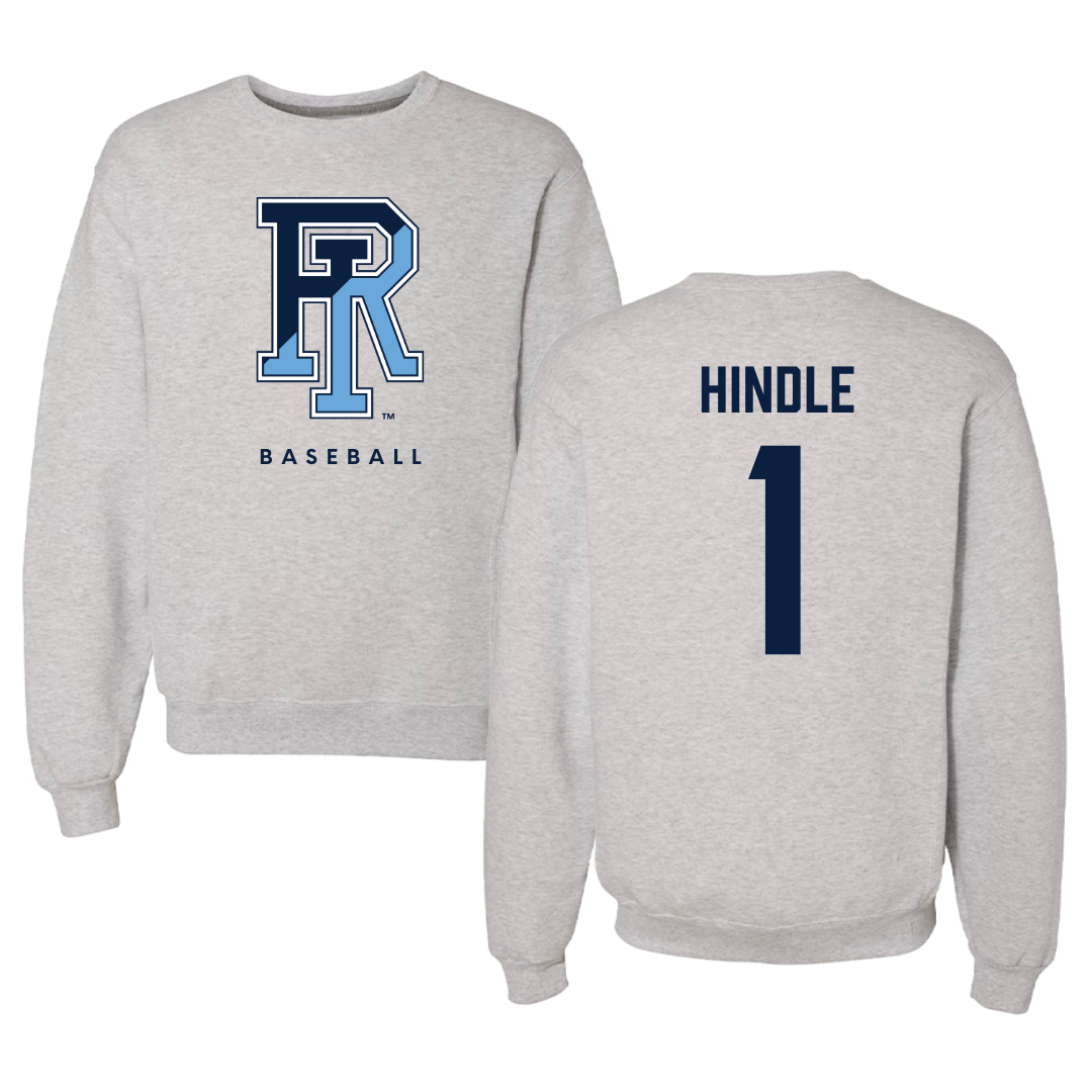 University of Rhode Island Baseball Gray Crewneck  - #1 Will Hindle