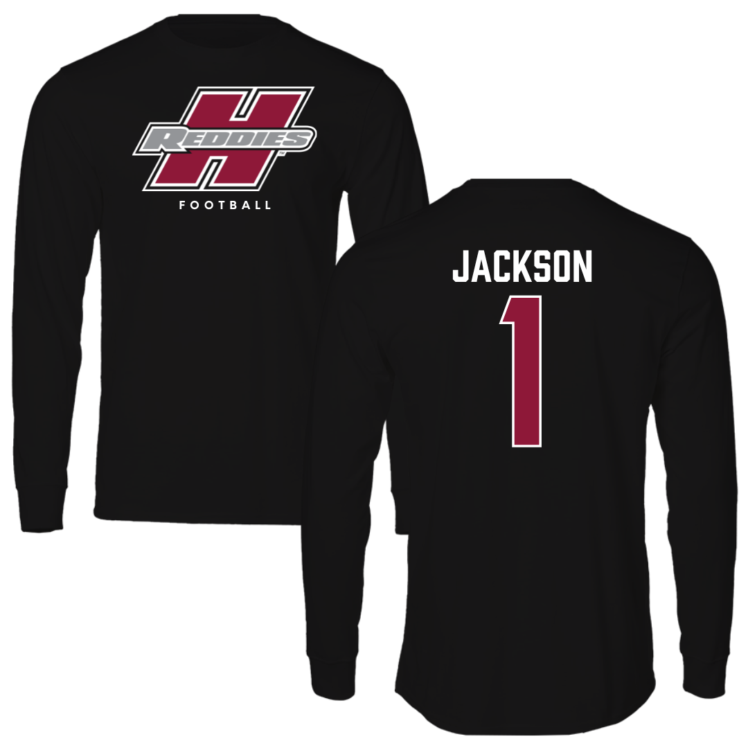Henderson State University Football Black Long Sleeve  - #1 Timieone Jackson