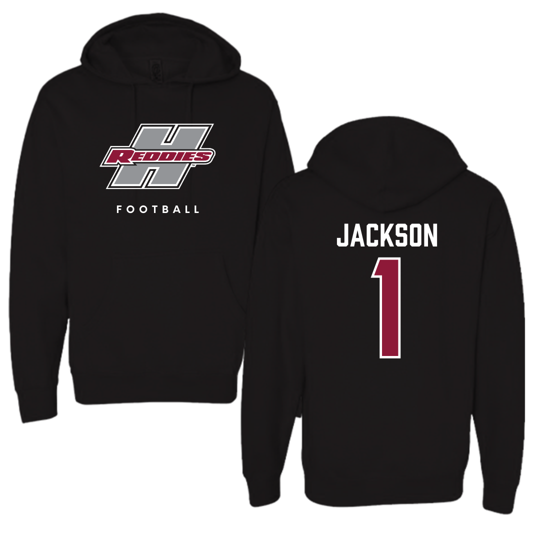 Henderson State University Football Black Hoodie  - #1 Timieone Jackson