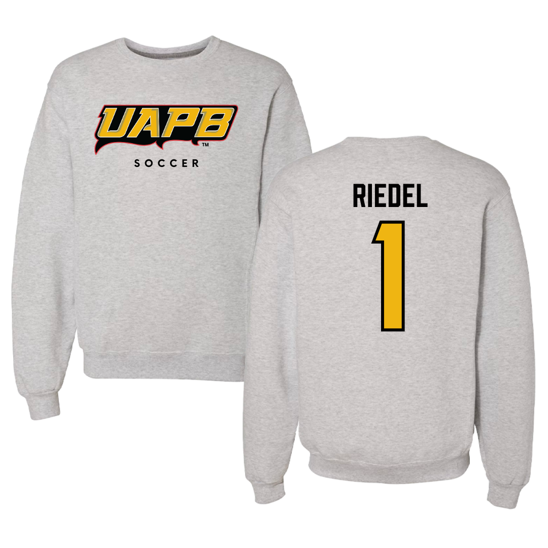 University of Arkansas-Pine Bluff Soccer Gray Crewneck  - #1 Makaila Riedel