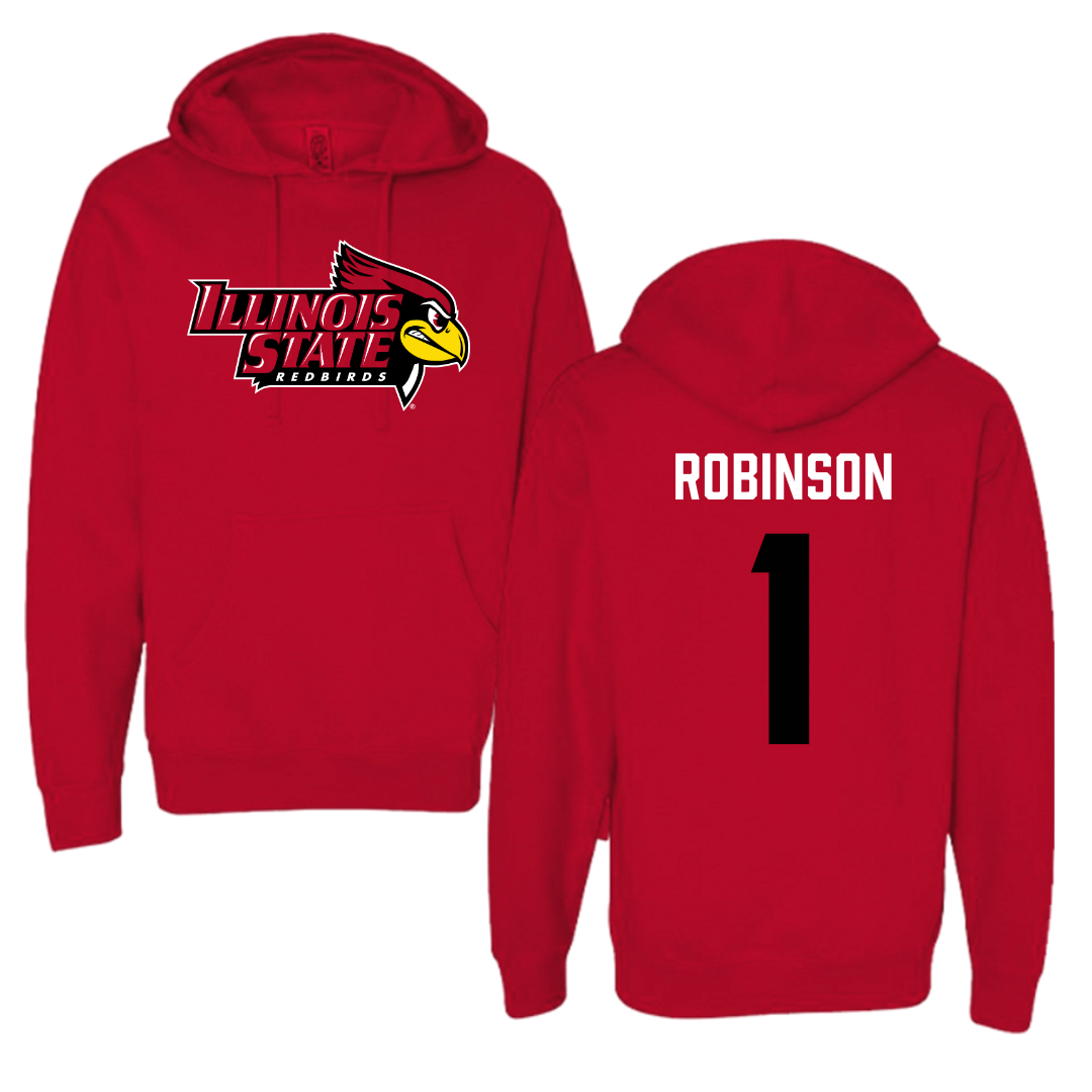 Illinois State University Baseball Red Hoodie  - #1 Shai Robinson