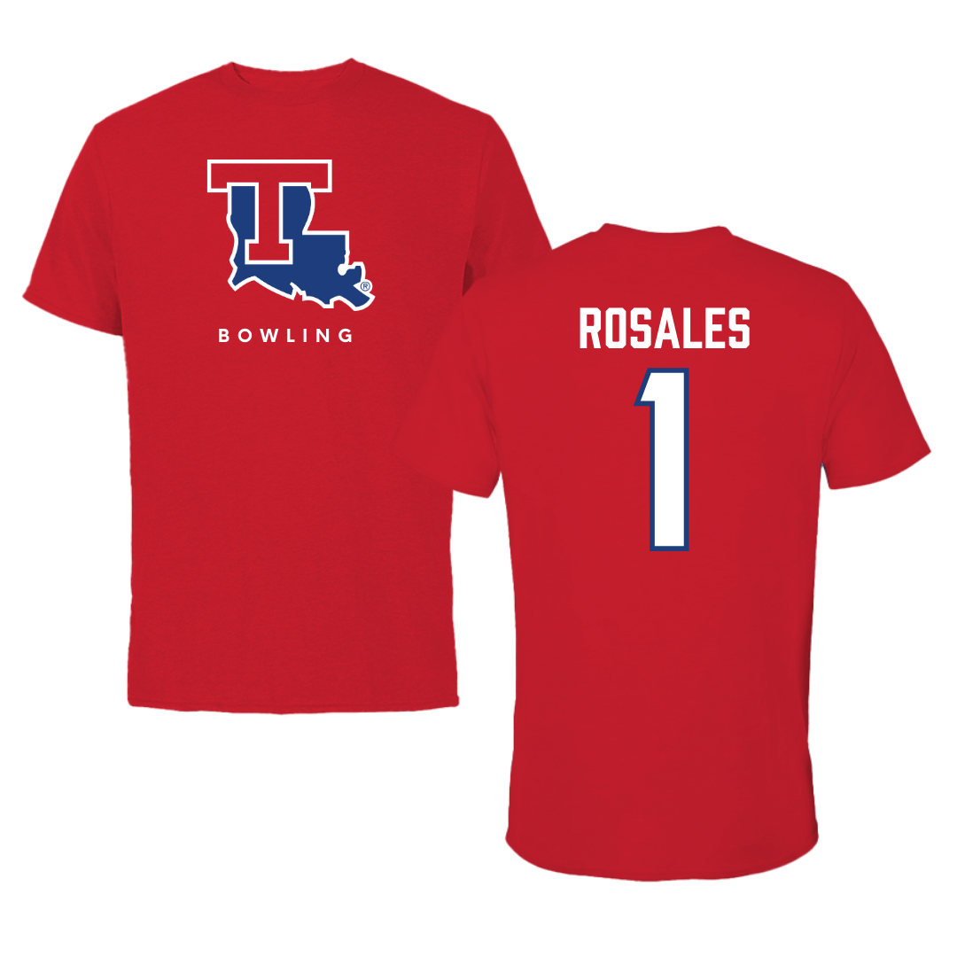 Louisiana Tech University Bowling Red Tee  - #1 Patricia Rosales