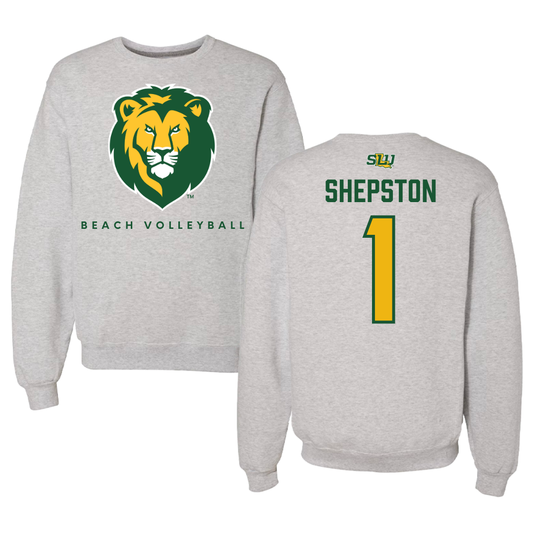 Southeastern Louisiana University Beach Volleyball Gray Crewneck  - #1 Maddie Shepston