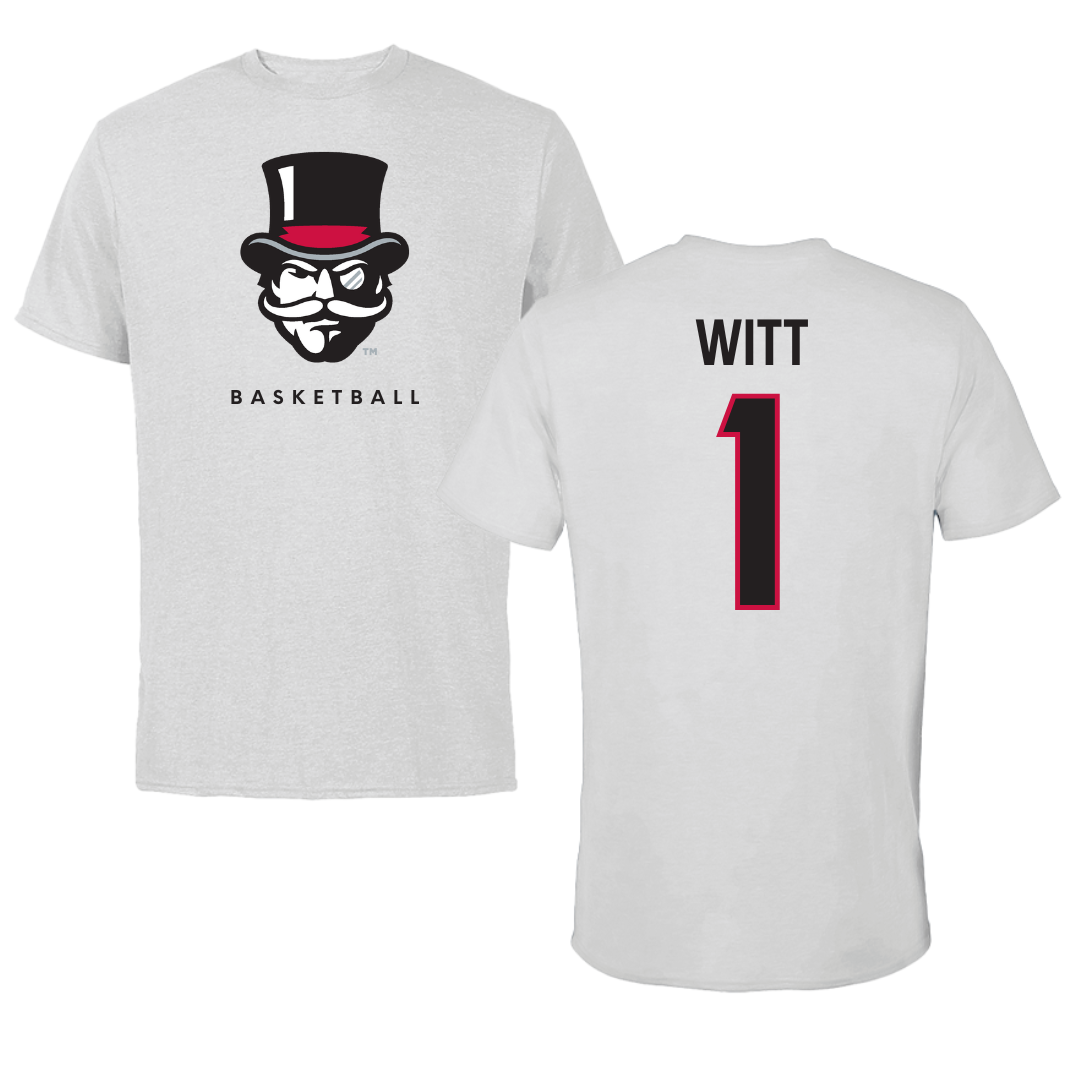 Austin Peay State University Basketball Gray Mascot Tee - #1 Sai Witt