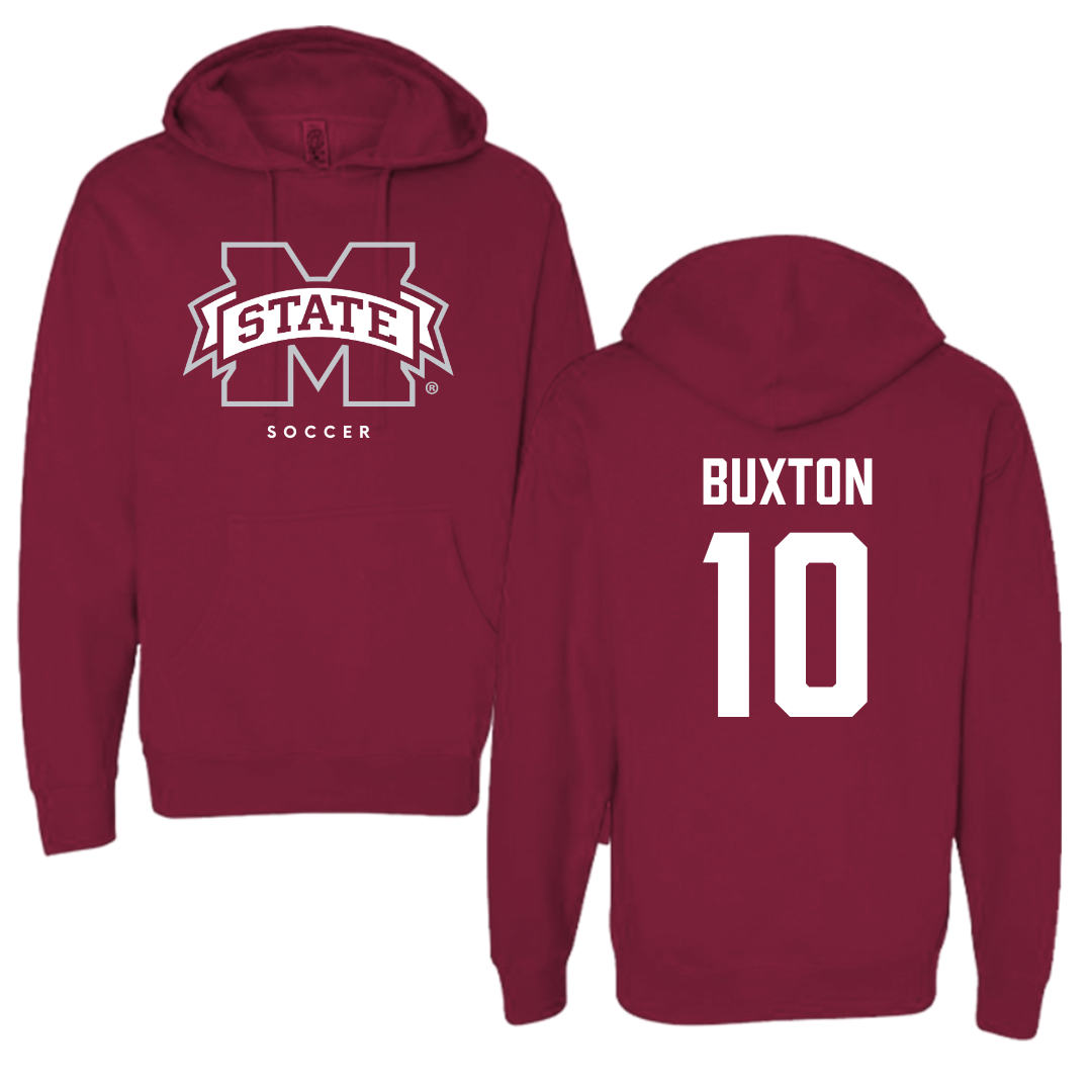 Mississippi State University Soccer Maroon Hoodie  - #10 Alivia Buxton