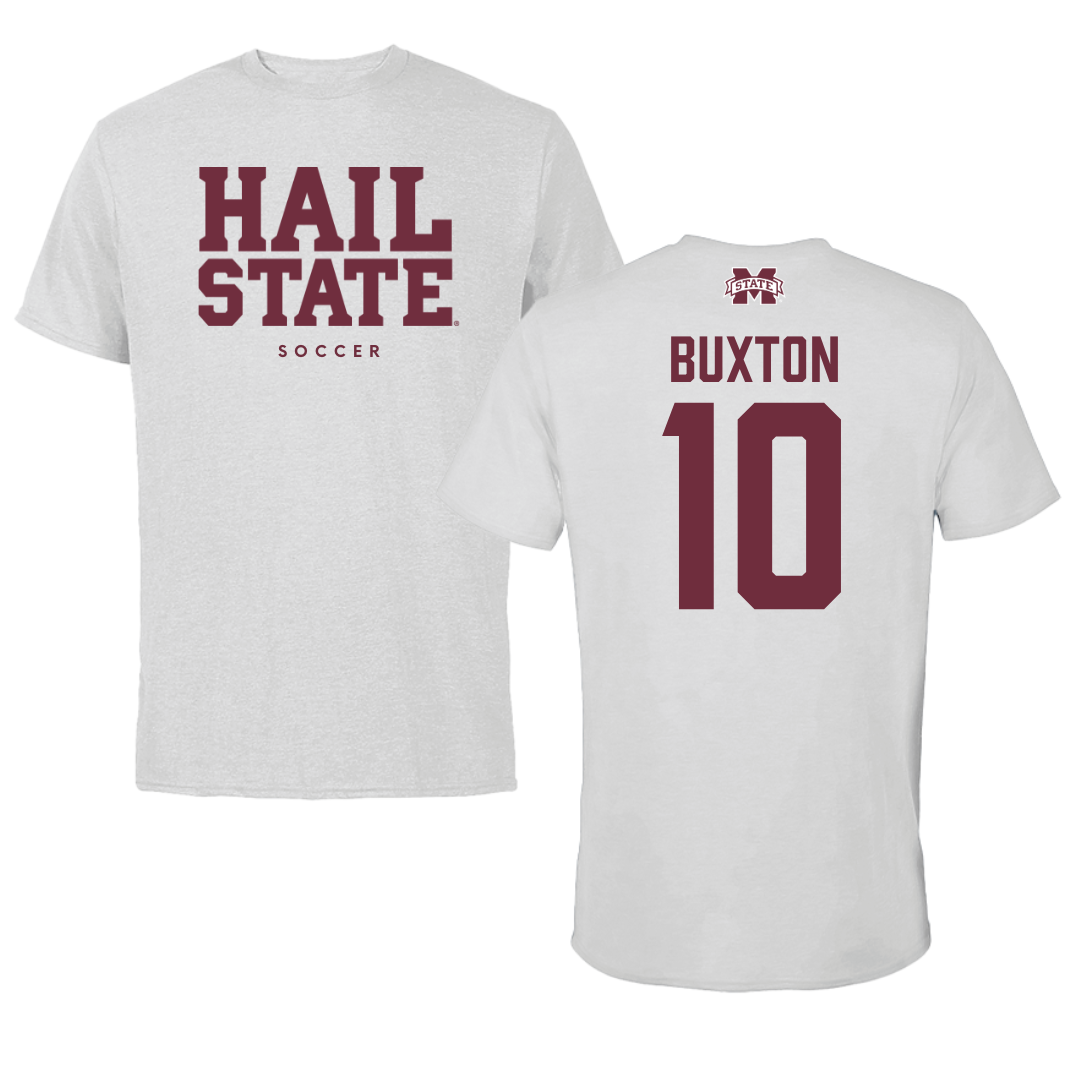 Mississippi State University Soccer Solid Athletic Gray Tee  - #10 Alivia Buxton