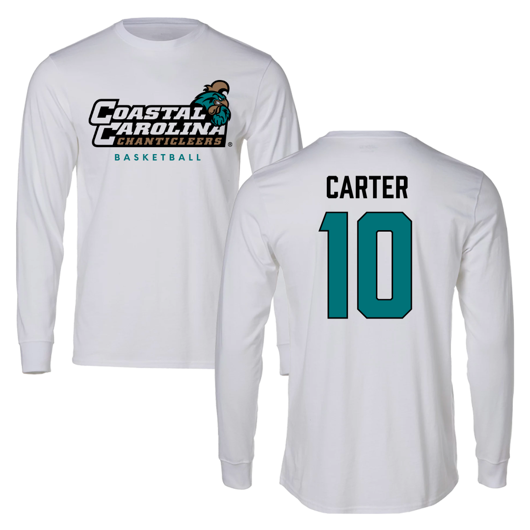 Coastal Carolina University Basketball White Long Sleeve  - #10 Dalanna Carter