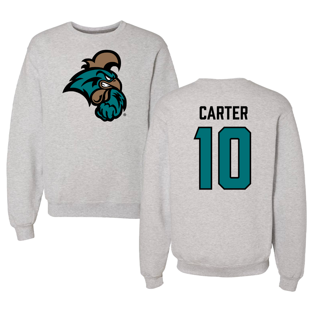 Coastal Carolina University Basketball Gray Crewneck  - #10 Dalanna Carter
