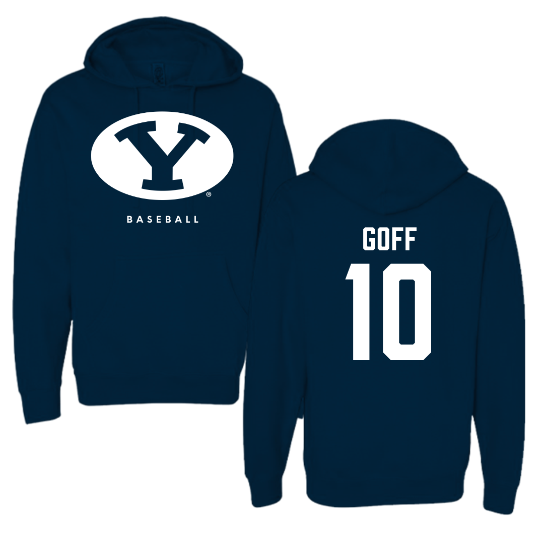 Brigham Young University Baseball Navy Hoodie  - #10 Parker Goff