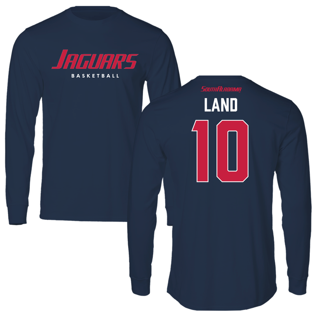 University of South Alabama Basketball Navy Long Sleeve  - #10 Maxwell Land