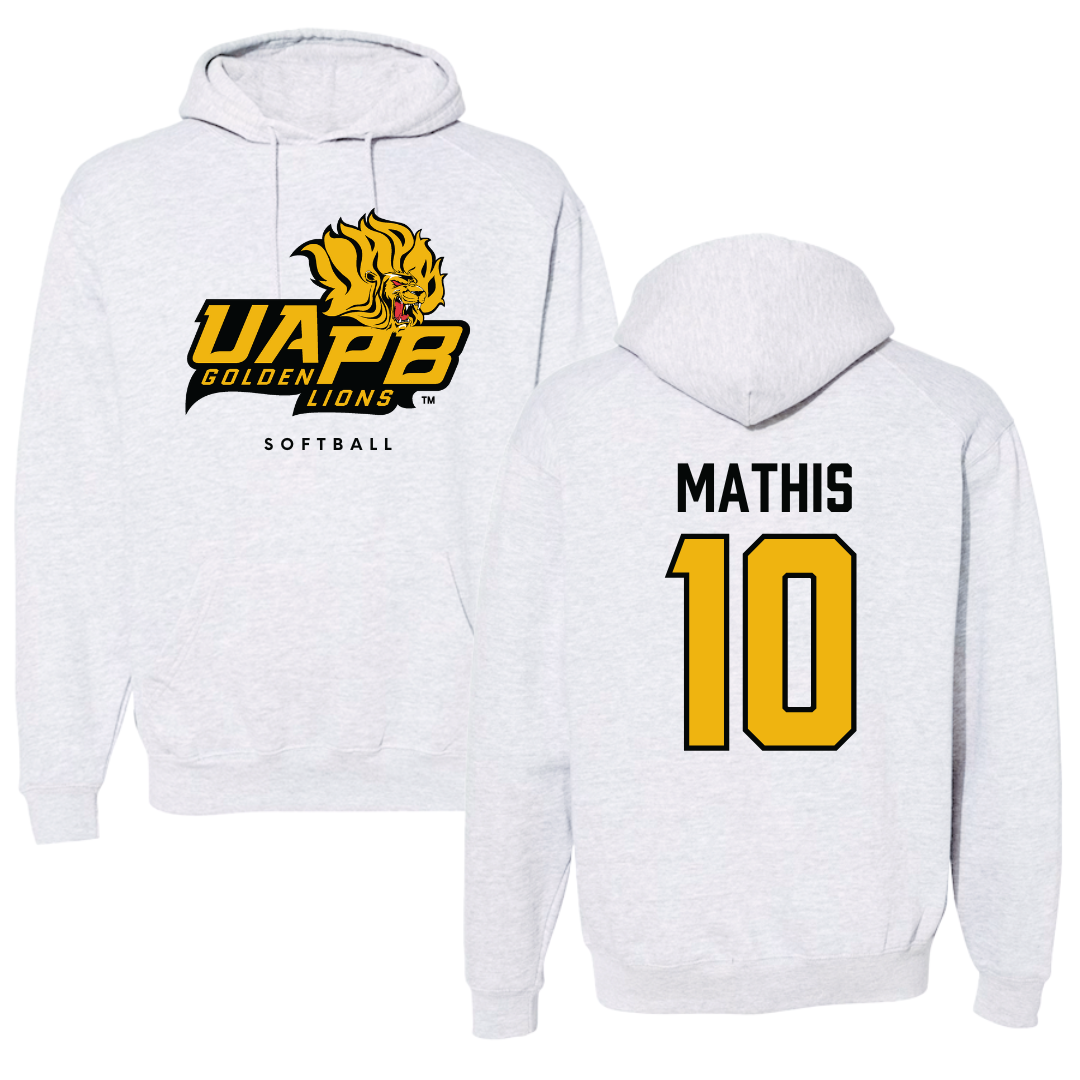 University of Arkansas-Pine Bluff Softball Gray Hoodie  - #10 Janai Mathis