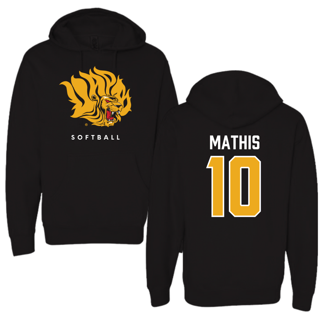 University of Arkansas-Pine Bluff Softball Black Hoodie  - #10 Janai Mathis