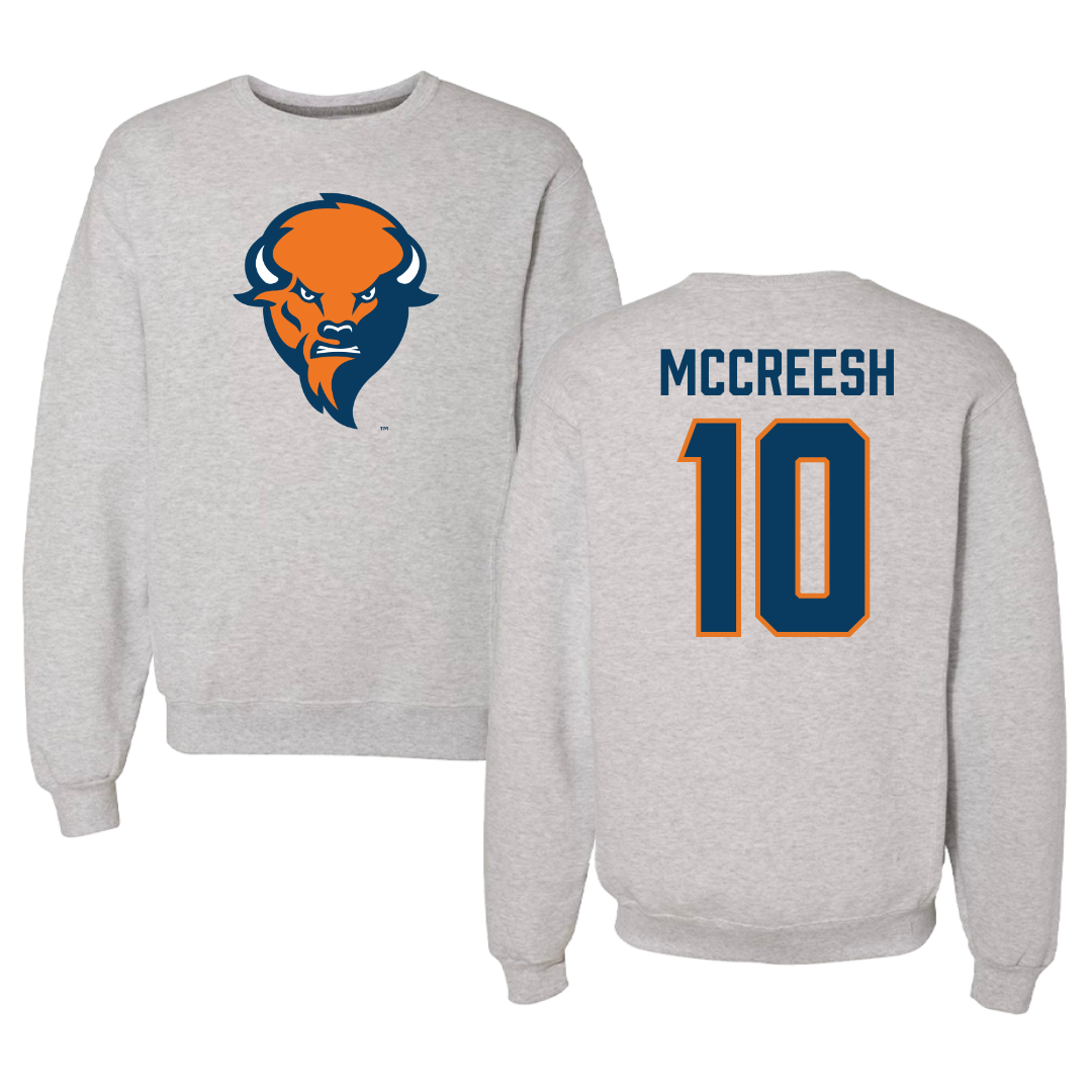 Bucknell University Basketball Gray Crewneck  - #10 Brandon McCreesh