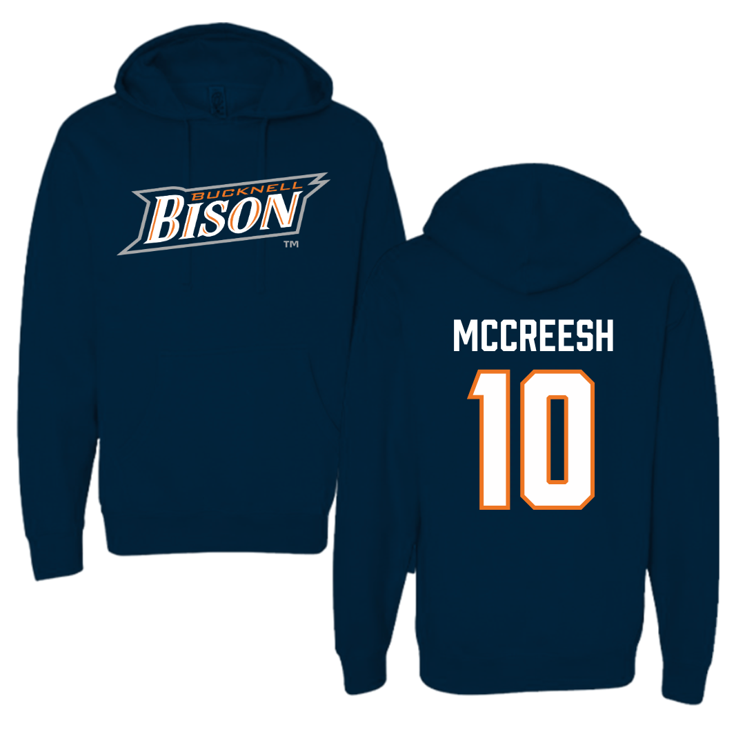 Bucknell University Basketball Navy Hoodie  - #10 Brandon McCreesh