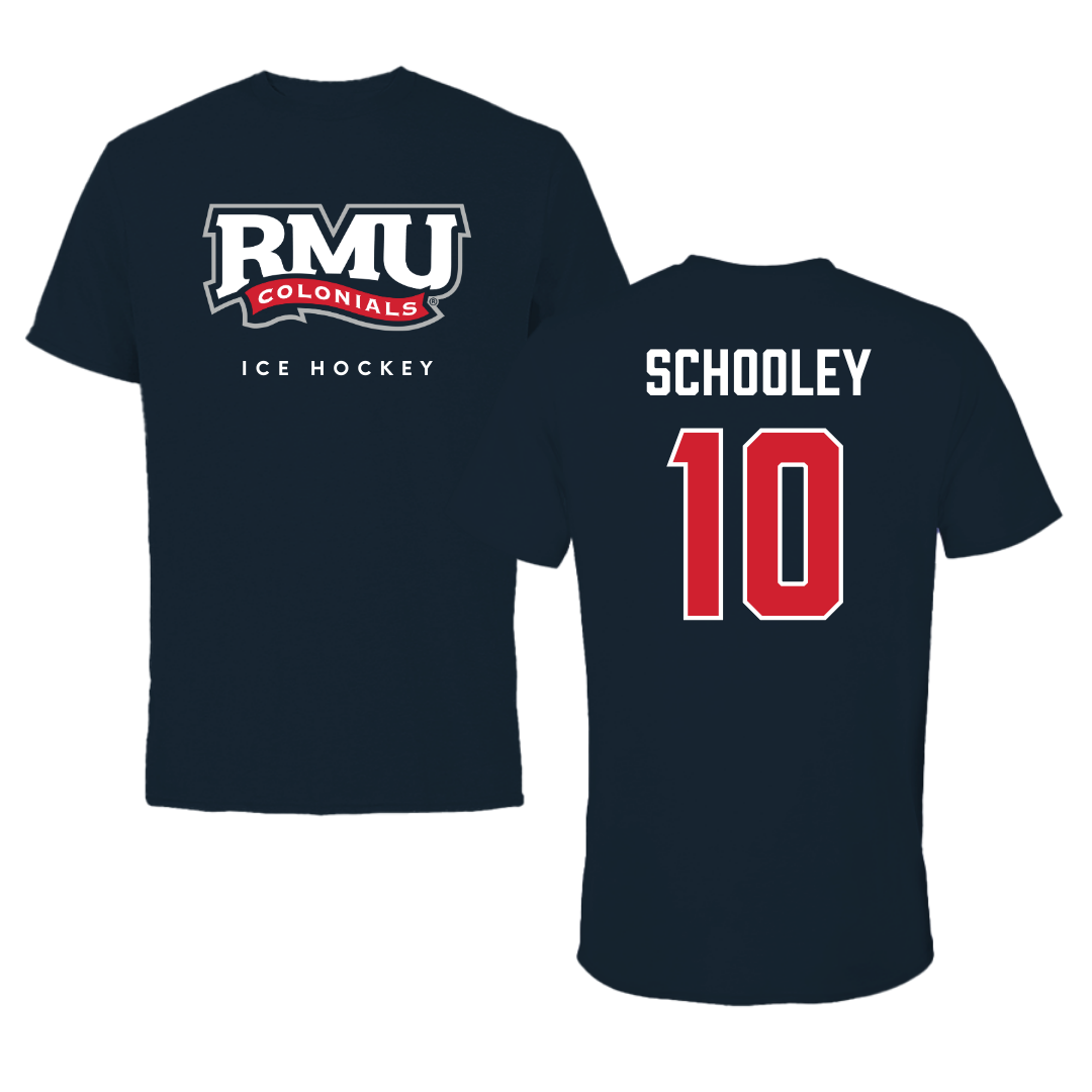 Robert Morris University Ice Hockey Navy Tee  - #10 Kaitlyn Schooley