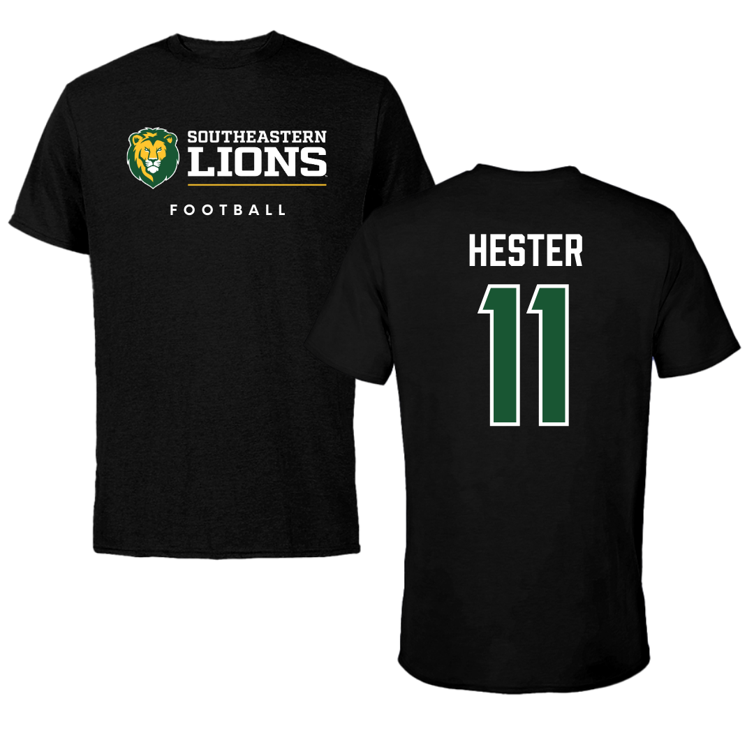 Southeastern Louisiana University Football Black Tee  - #11 Kunta Hester