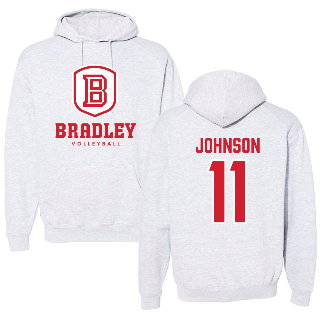 Bradley University Volleyball Gray Hoodie  - #11 Abby Johnson