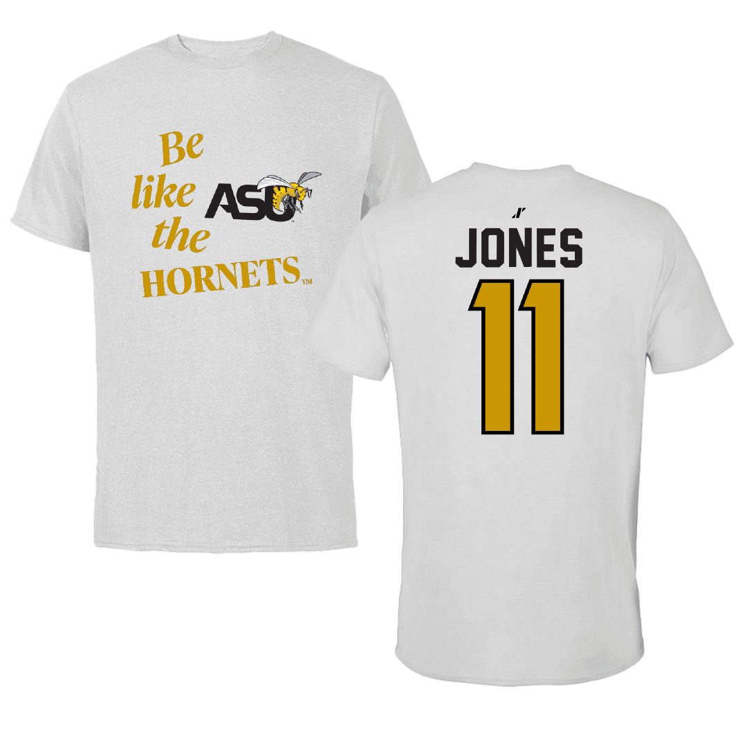 Alabama State University Football Light Gray Be Like Us Tee - #11 Jalen Jones
