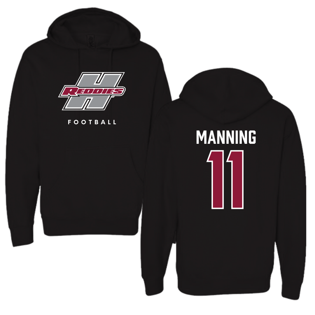 Henderson State University Football Black Hoodie  - #11 Paul Manning