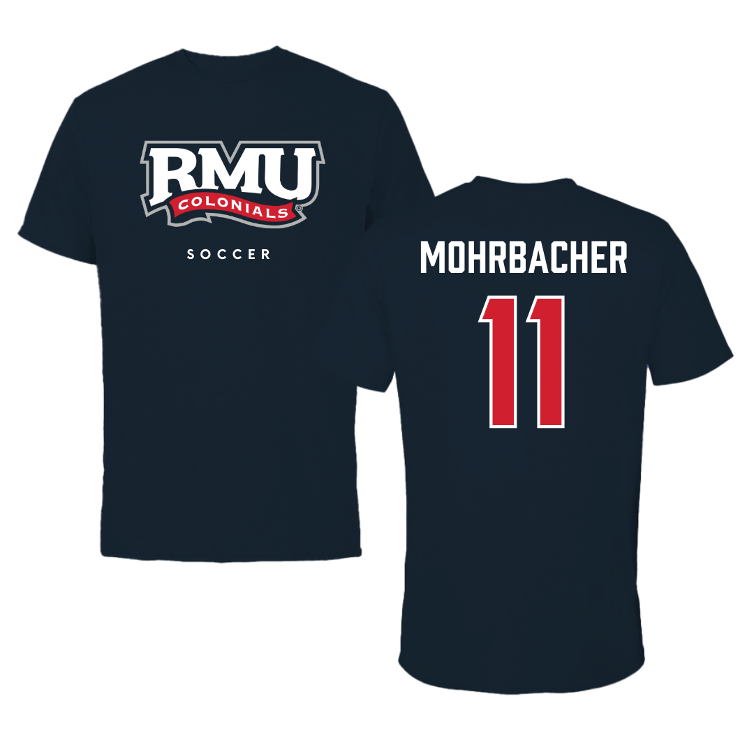 Robert Morris University Soccer Navy Tee  - #11 Renae Mohrbacher