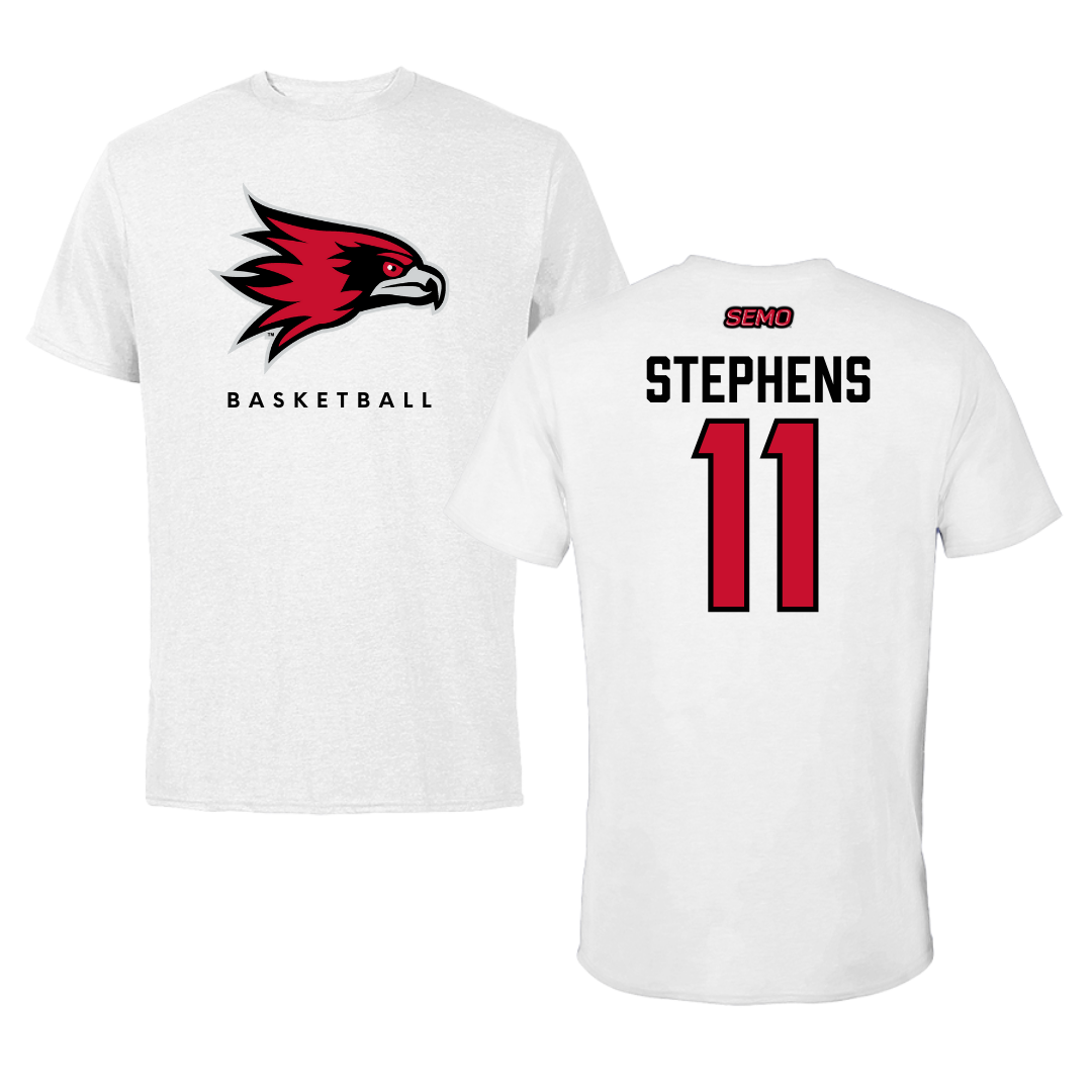 Southeast Missouri State University Basketball White Tee  - #11 Abbigail Stephens