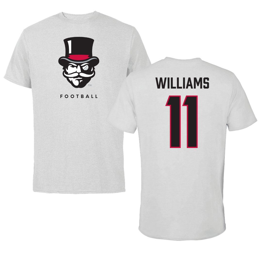 Austin Peay State University Football Gray Mascot Tee - #11 Brodie Williams