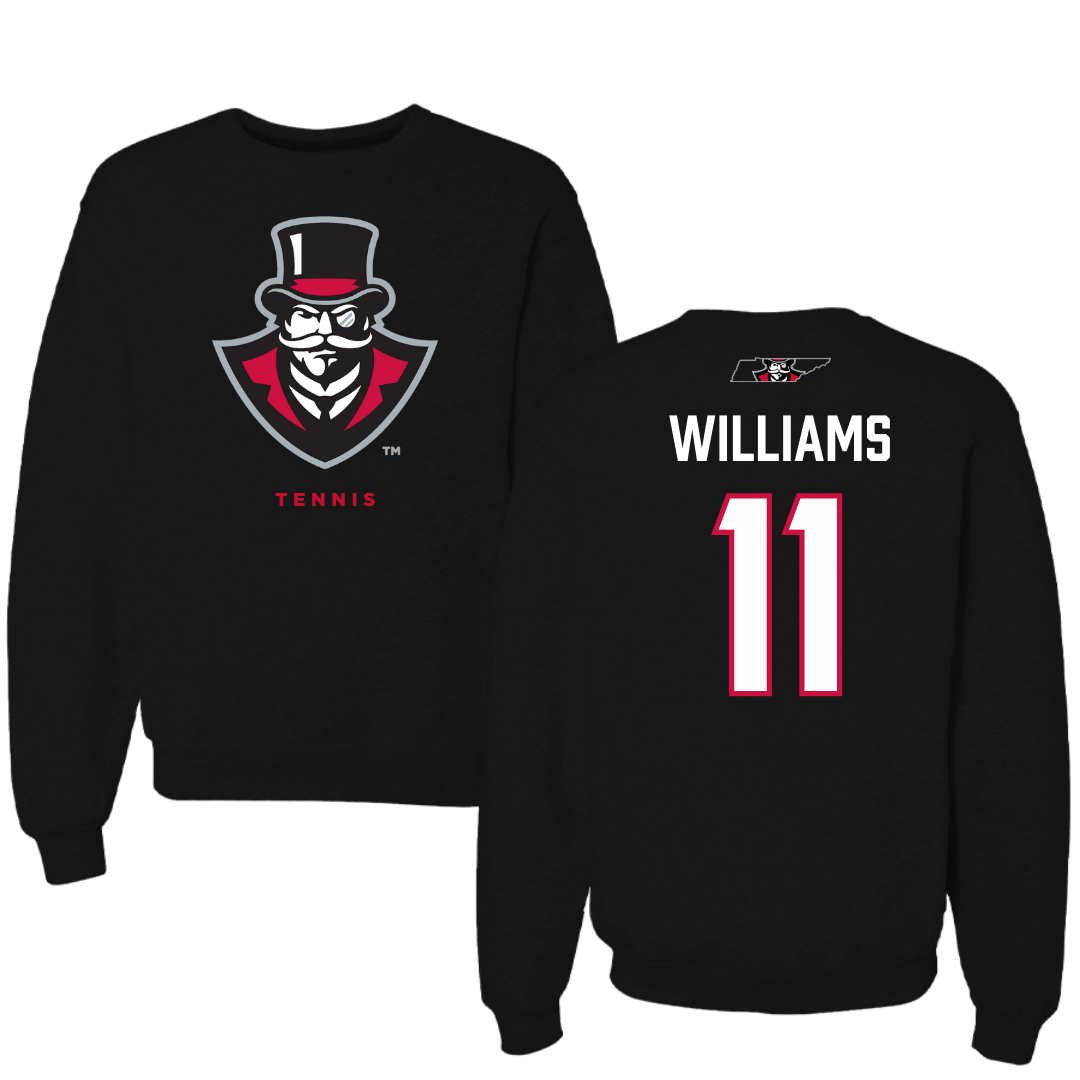 Austin Peay State University Football Black Mascot Crewneck - #11 Brodie Williams