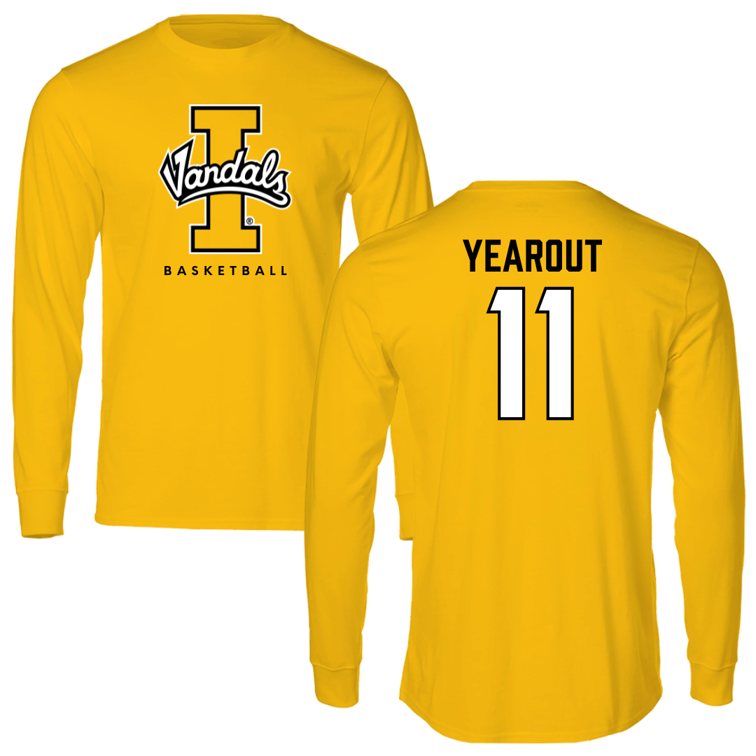 University of Idaho Basketball Gold Long Sleeve - #11 Titus Yearout