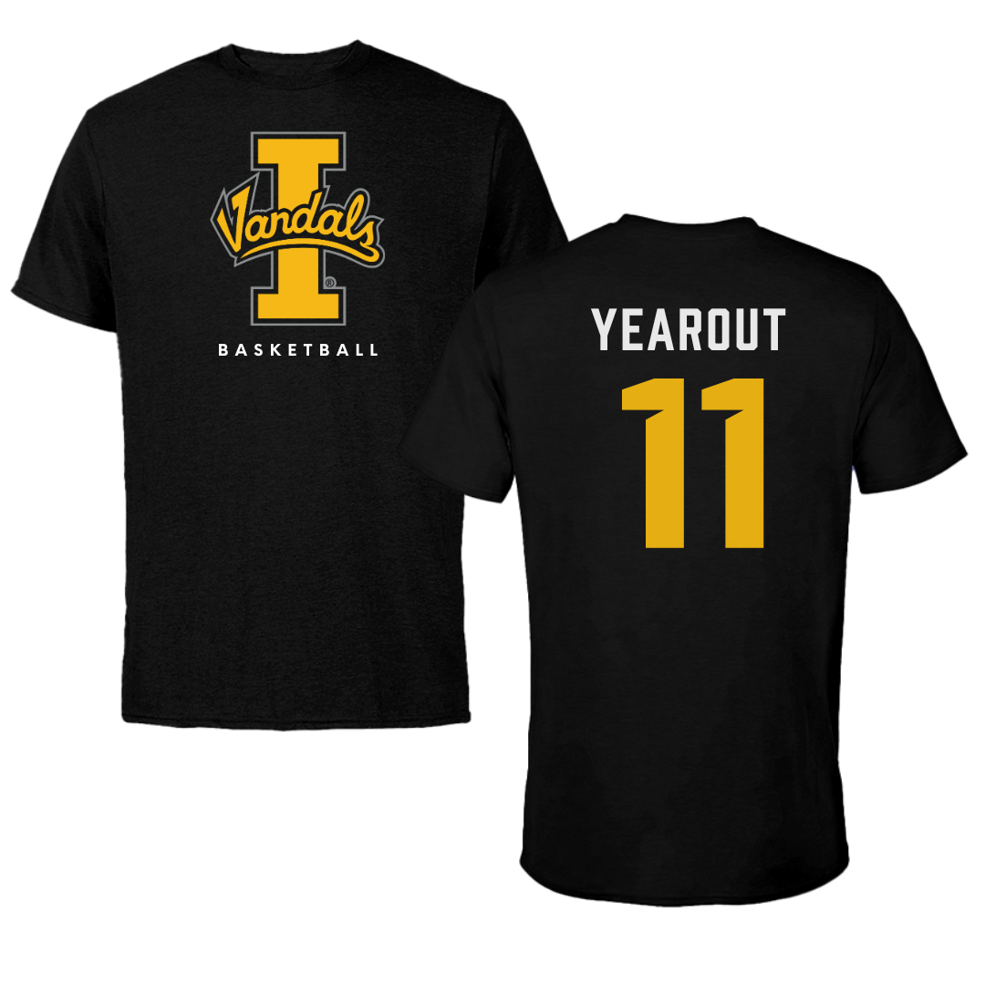 University of Idaho Basketball Black Vandals Tee - #11 Titus Yearout