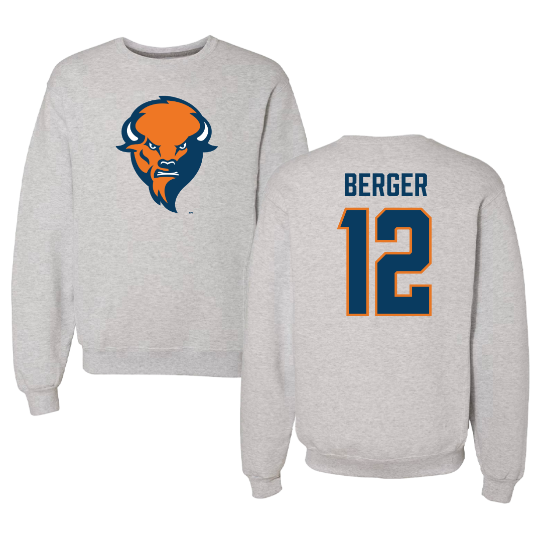 Bucknell University Basketball Gray Crewneck  - #12 Quin Berger